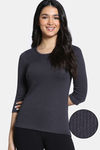 Zivame Knit Poly Thermal Top - Neutral Gray — thumbnail 1